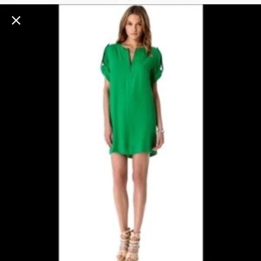 BCBG Max Azria Kelly green shift dress